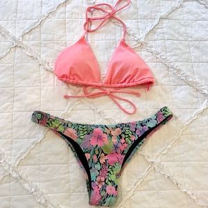 VS Floral Neon Cheeky Brazilian Bikini